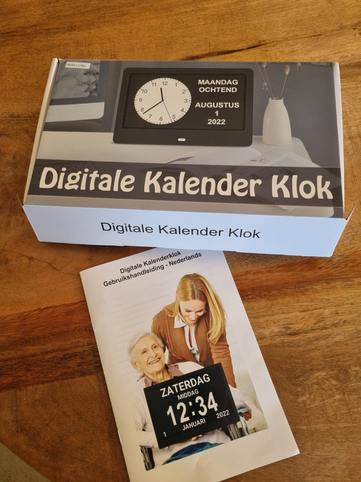 Dementie klok, Ophalen of Verzenden, Zo goed als nieuw, Analoog en Digitaal, Wandklok