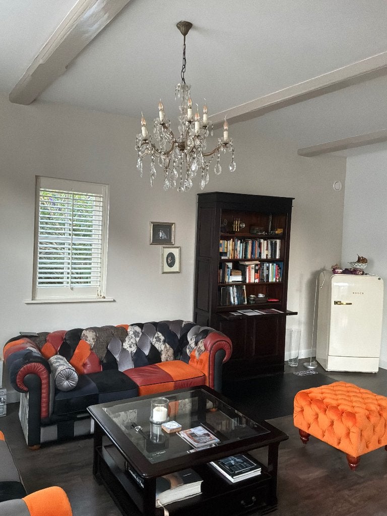 2 zits sofa, Chaisse longue, boekenkast, salontafel, Ophalen, Gebruikt, 200 cm of meer, Klassiek, Antiek