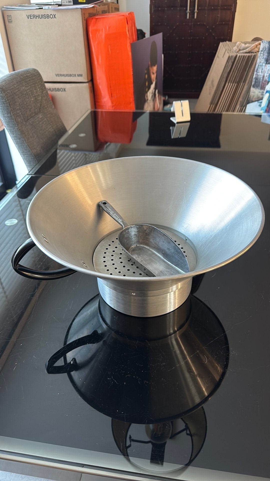 Patat bak, frituur lekbak/ frituur vergiet.., 4 liter of meer, Ophalen of Verzenden, Zo goed als nieuw, Info