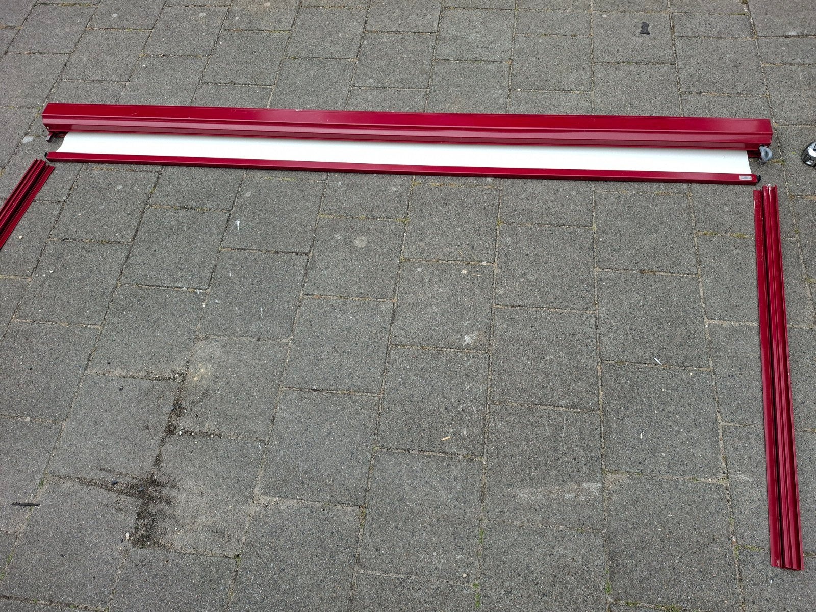 Sunmaster Screen Rolluik - Rood, 251.5cm breed, Ophalen, Zo goed als nieuw, 250 cm tot 450 cm, Minder dan 150 cm