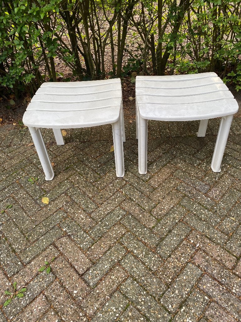 voetenbankjes tuin, Tuin en Terras, Tuinstoelen, Ophalen, Gebruikt, Kunststof