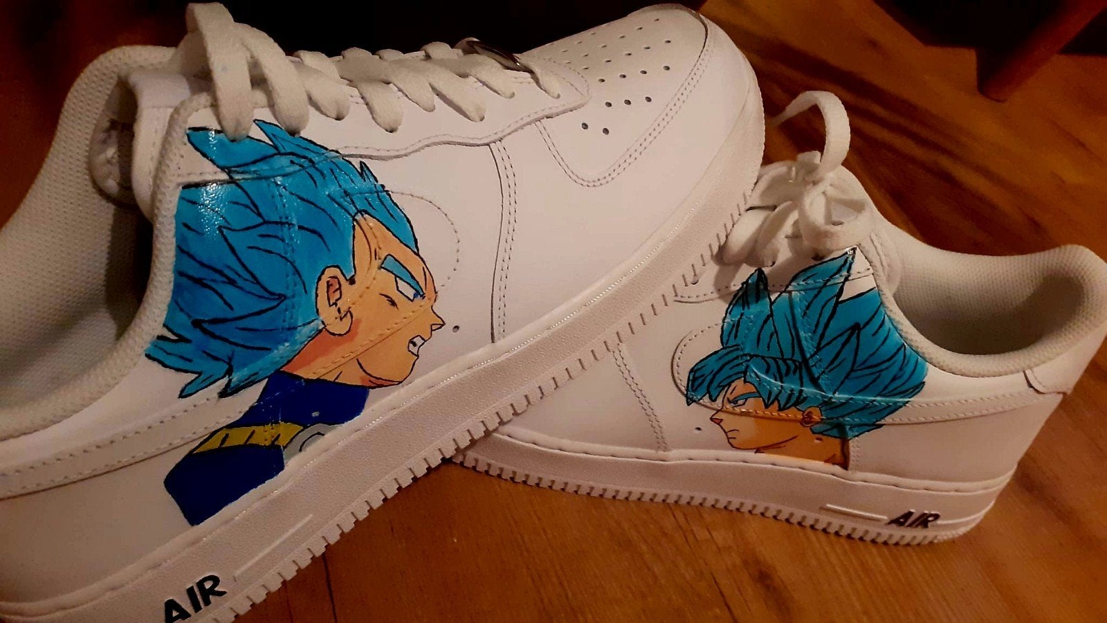 Custom Dragon Ball Z Nike Air Force 1 - Vegeta, Wit, Nike, Ophalen of Verzenden, Sneakers of Gympen