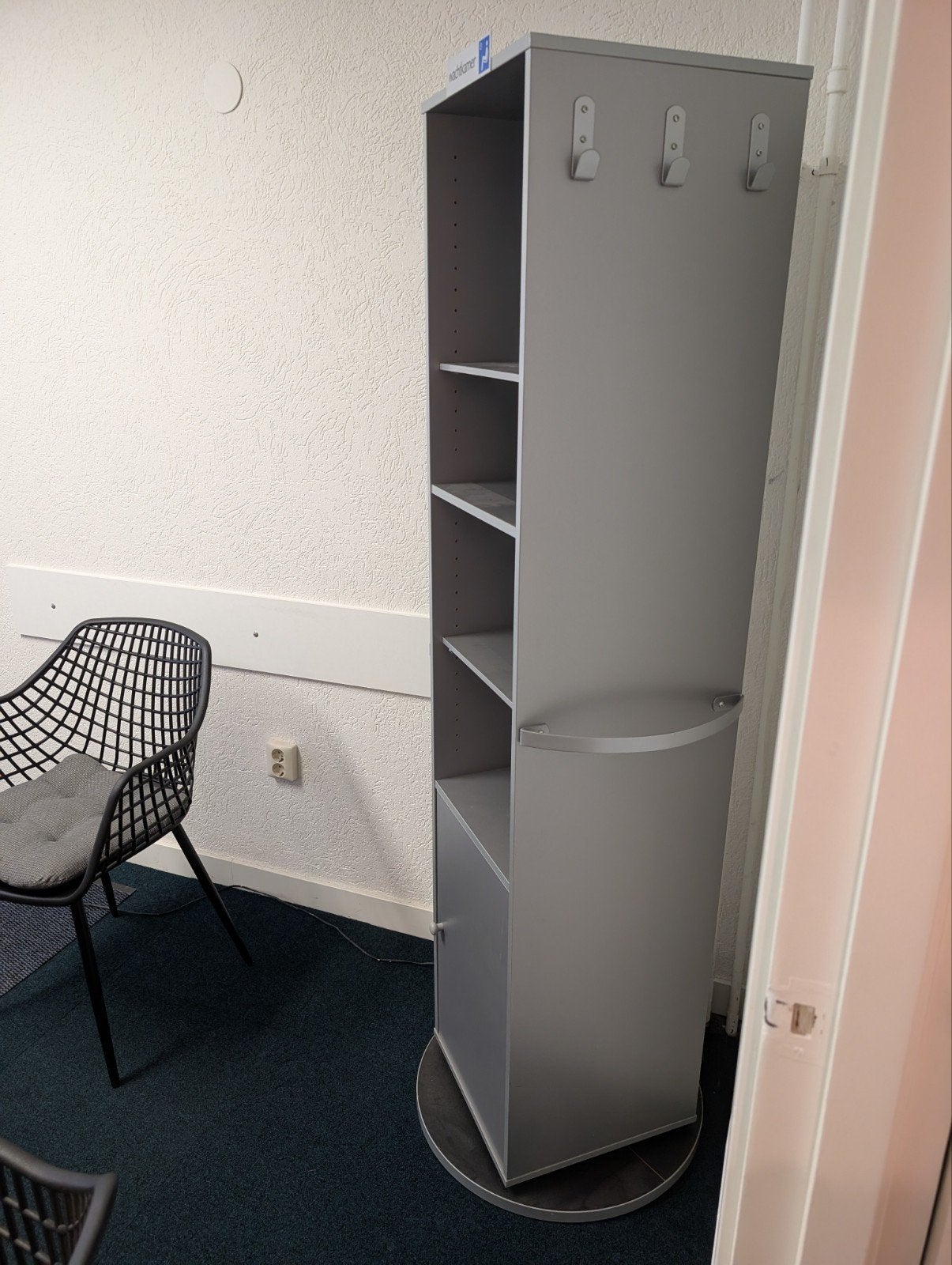 Draaibare wachtkamerkast grijs 180x40x40, Ophalen, Zo goed als nieuw
