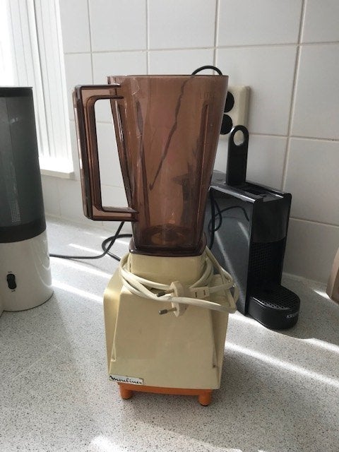 Vintage Moulinex blender, oranje, jaren 60/70, Ophalen of Verzenden, Gebruikt, Blender