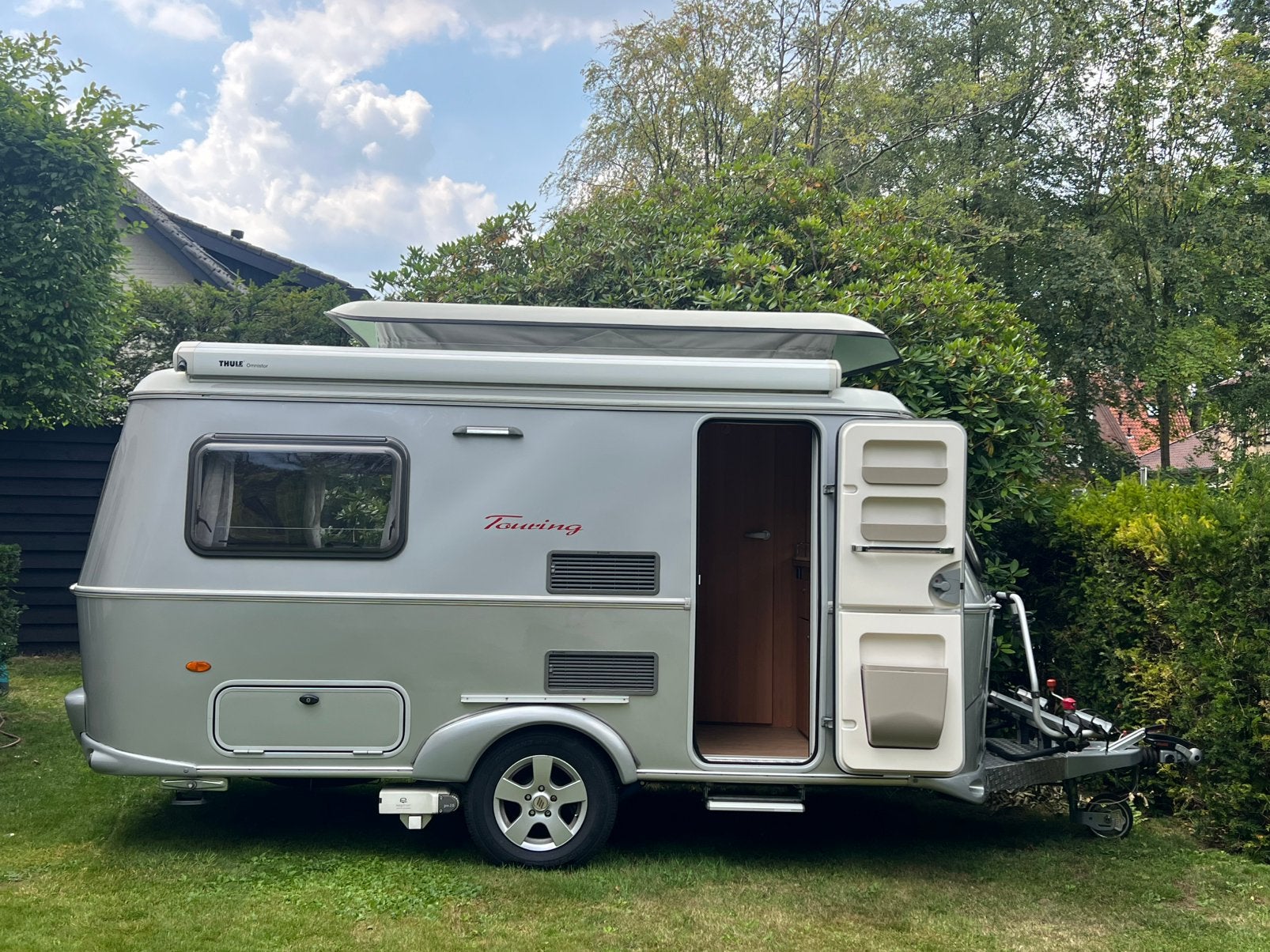 Eriba Touring GT420 luifel, fietsenrek, mover, Caravans en Kamperen, Caravans, Standaardzit, Tot en met 2, Particulier, Eriba