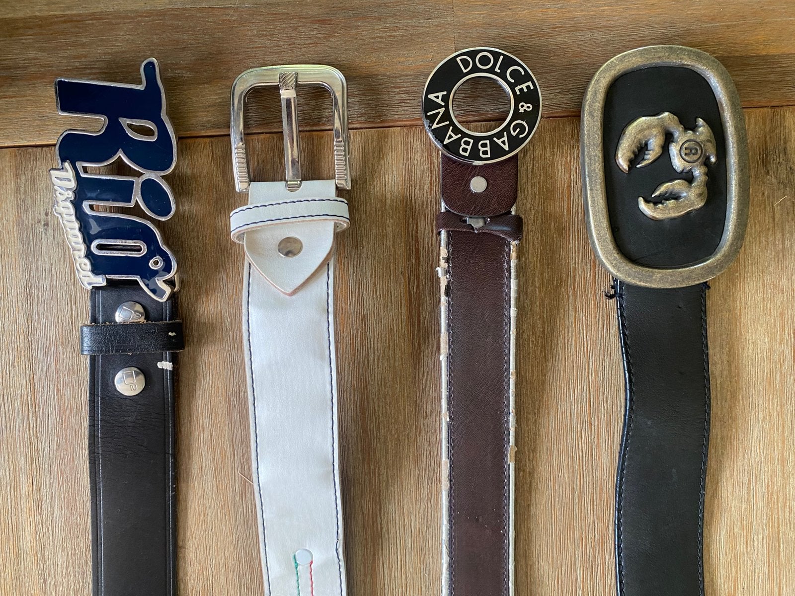4 riemen van Dsquared, Moschino, Blue Blood, D&G, Kleding | Heren, Verzenden, Zo goed als nieuw, Overige kleuren