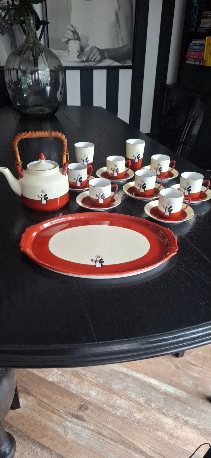Droste cacao servies vintage 1930-1950, Ophalen of Verzenden