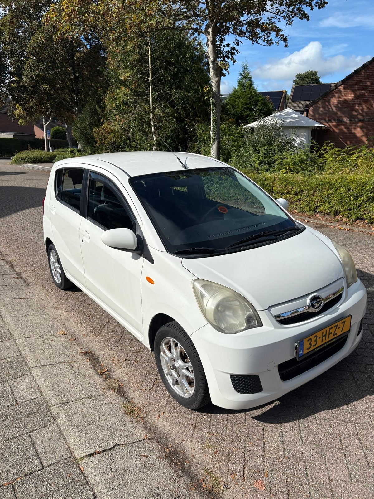 Daihatsu Cuore 1.0 5D 2008 Wit, Auto's, Voorwielaandrijving, 600 kg, 18 €/maand, 4 stoelen