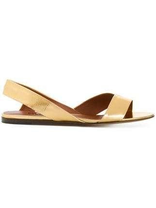 michel vivien metallic sandals slippers | 38, Overige kleuren, Verzenden, Sandalen of Muiltjes, Zo goed als nieuw