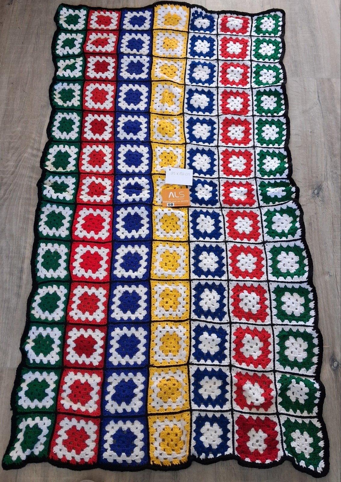 Gehaakte deken / sprei - 85 x 150 cm - Meerkleurig, Overige merken, Meerkleurig, Nieuw, Ophalen of Verzenden