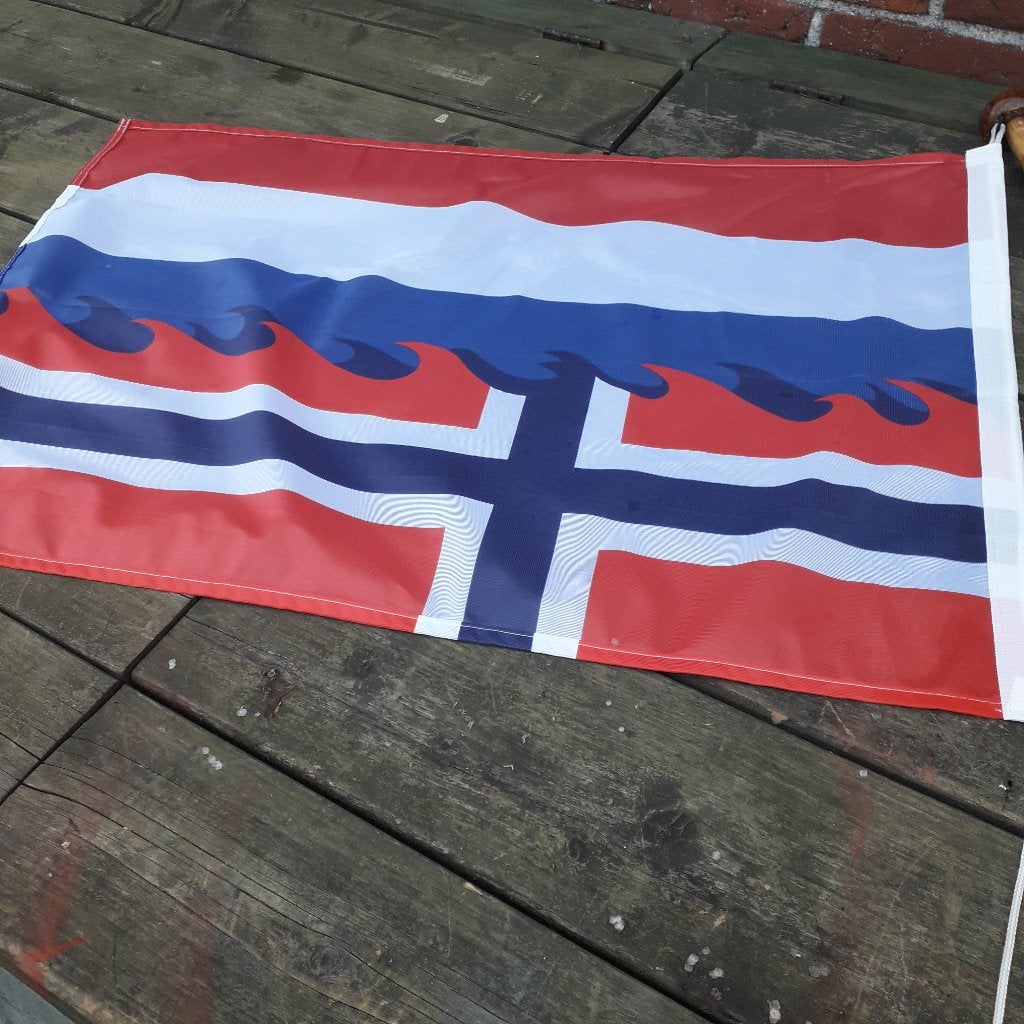 Bootvlag noorswegen nederlands, Ophalen of Verzenden, Zo goed als nieuw