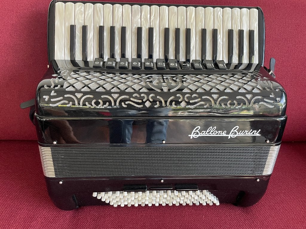 Italiaanse Ballone Burini accordeon.96 bas .4korig .PIccolo, Overige merken, Gebruikt, Met koffer, 96-bas