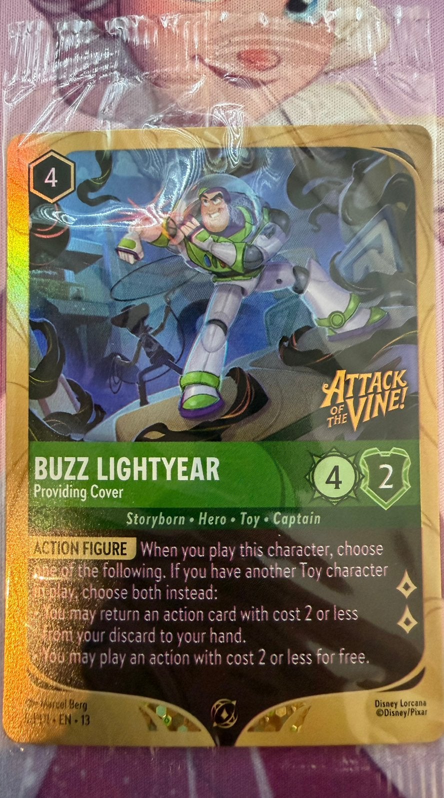 Disney Lorcana - Attack of The Vine - 5/PD1 - Buzz Lightyear, Ophalen of Verzenden, Nieuw, Losse kaart, Foil