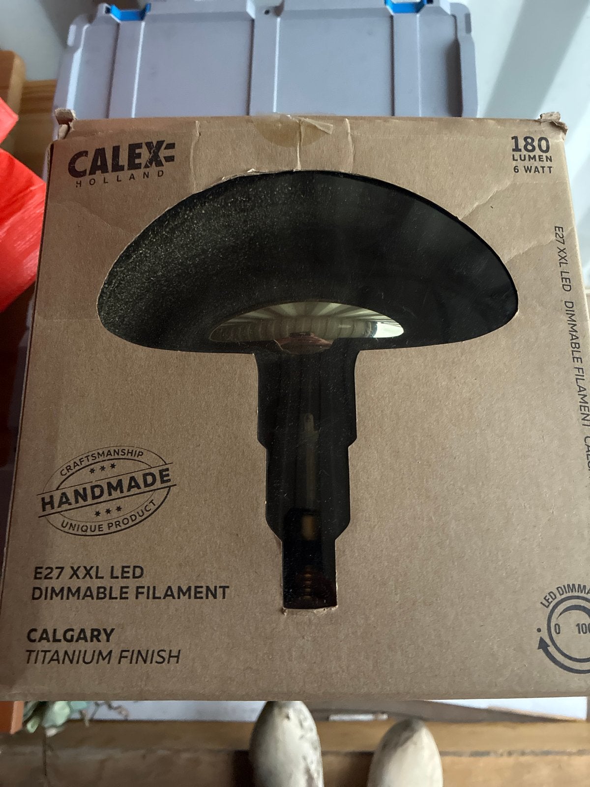 Calex E27 XXL LED Dimbare Filament Lamp Calgary Titanium, Led-lamp, Dimbaar, Minder dan 10 watt, Warm wit
