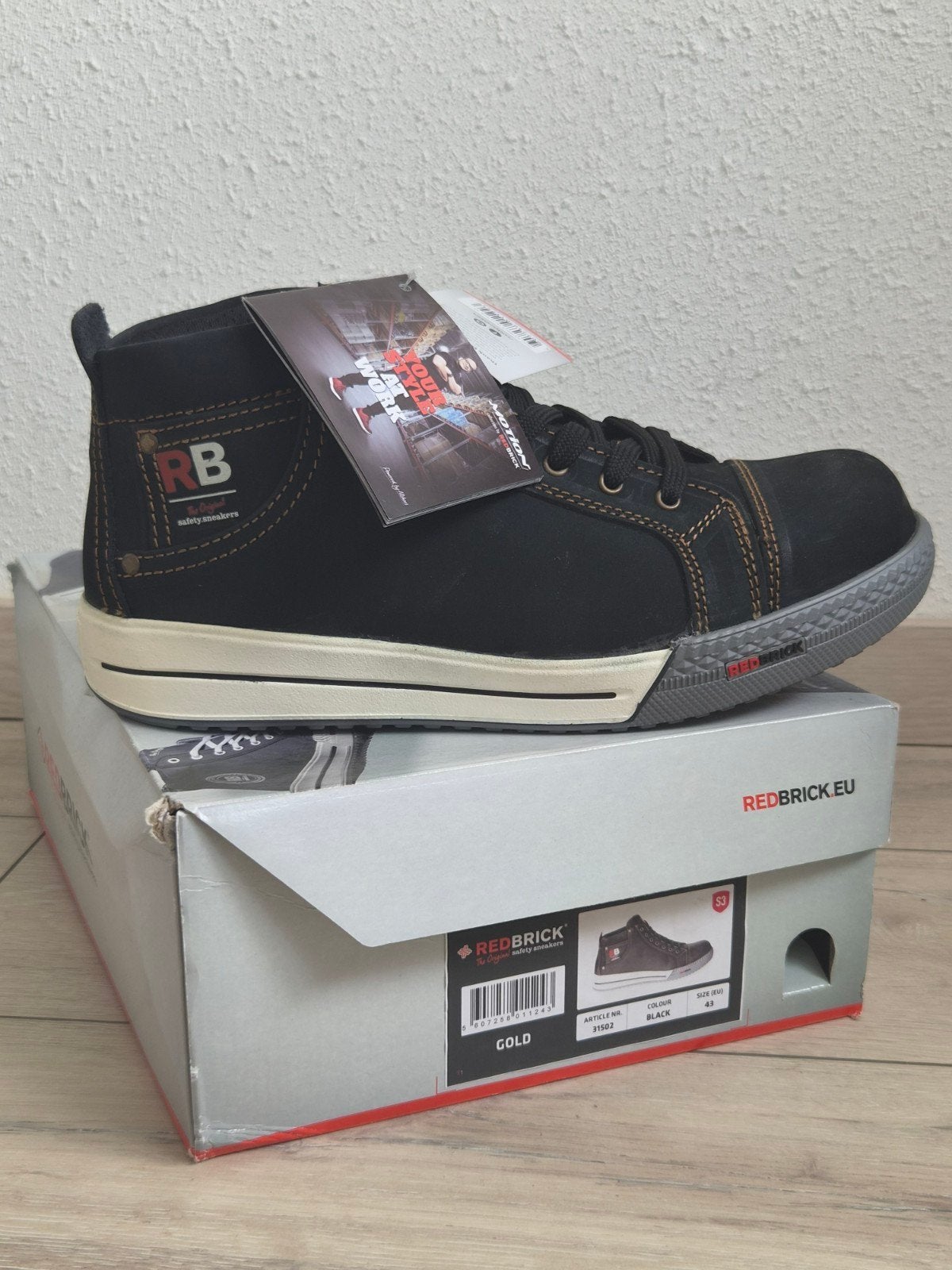 NIEUW IN DOOS Redbrick Gold S3 Zwarte Veiligheids schoenen, Heren, Redbrick, Schoenen, Nieuw