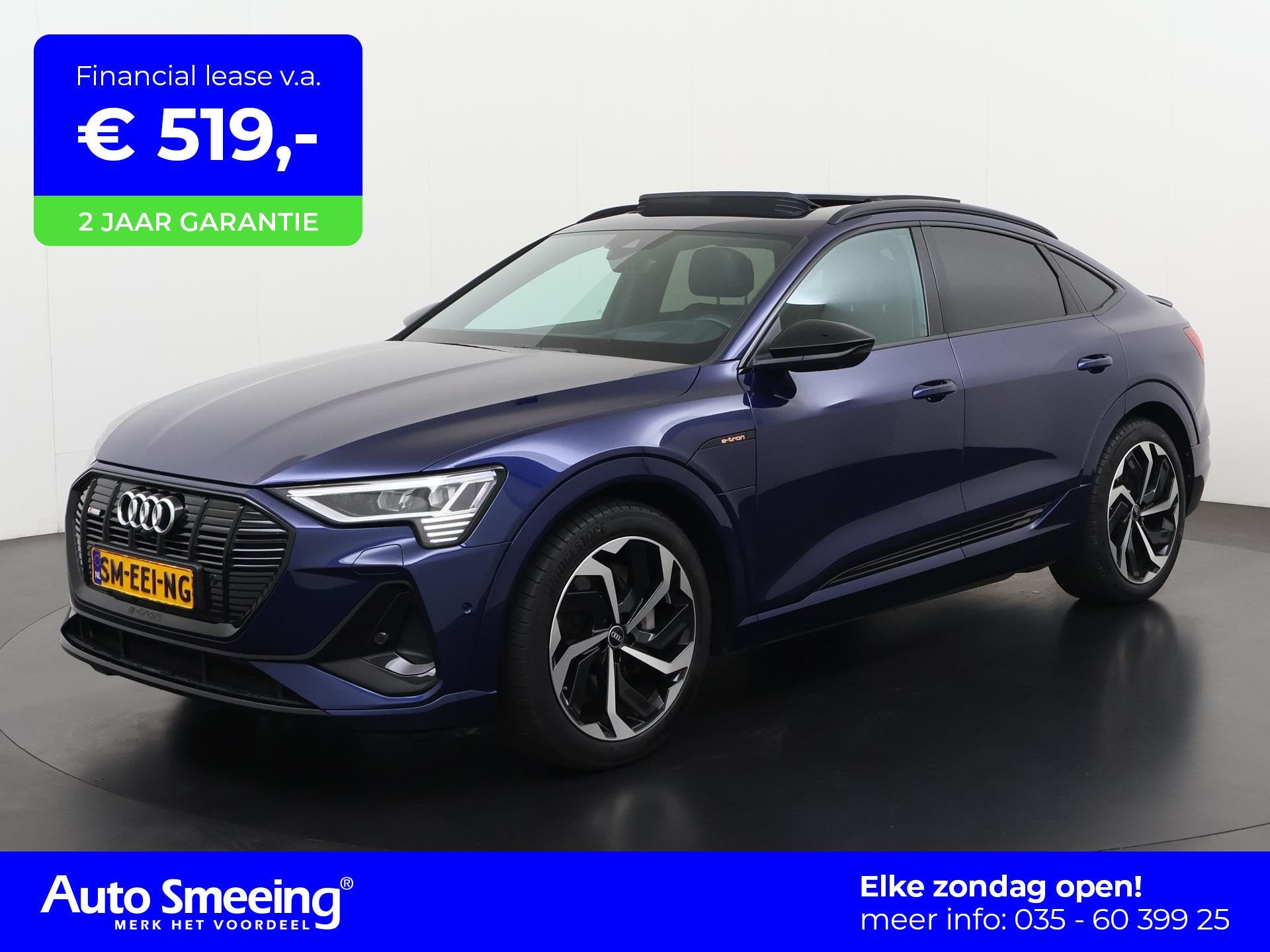Audi e-tron Sportback 55 quattro S edition 95 kWh | 92% SOH, Auto's, Automaat, 12 maanden, 95 kWh, Blauw