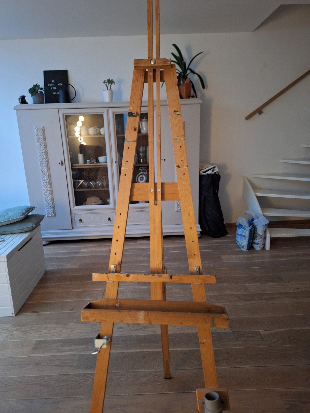 Houten schildersezel - Gebruikt maar in goede staat, Ophalen, Gebruikt, Ezel