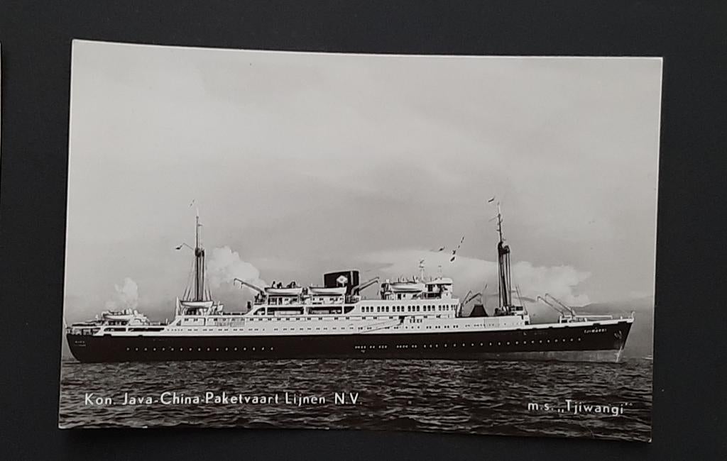 ms. Tjiwangi van Kon. Java China Paketvaart Lijnen N.V., Verzamelen, Verzenden, Zo goed als nieuw, Motorboot, Kaart, Foto of Prent