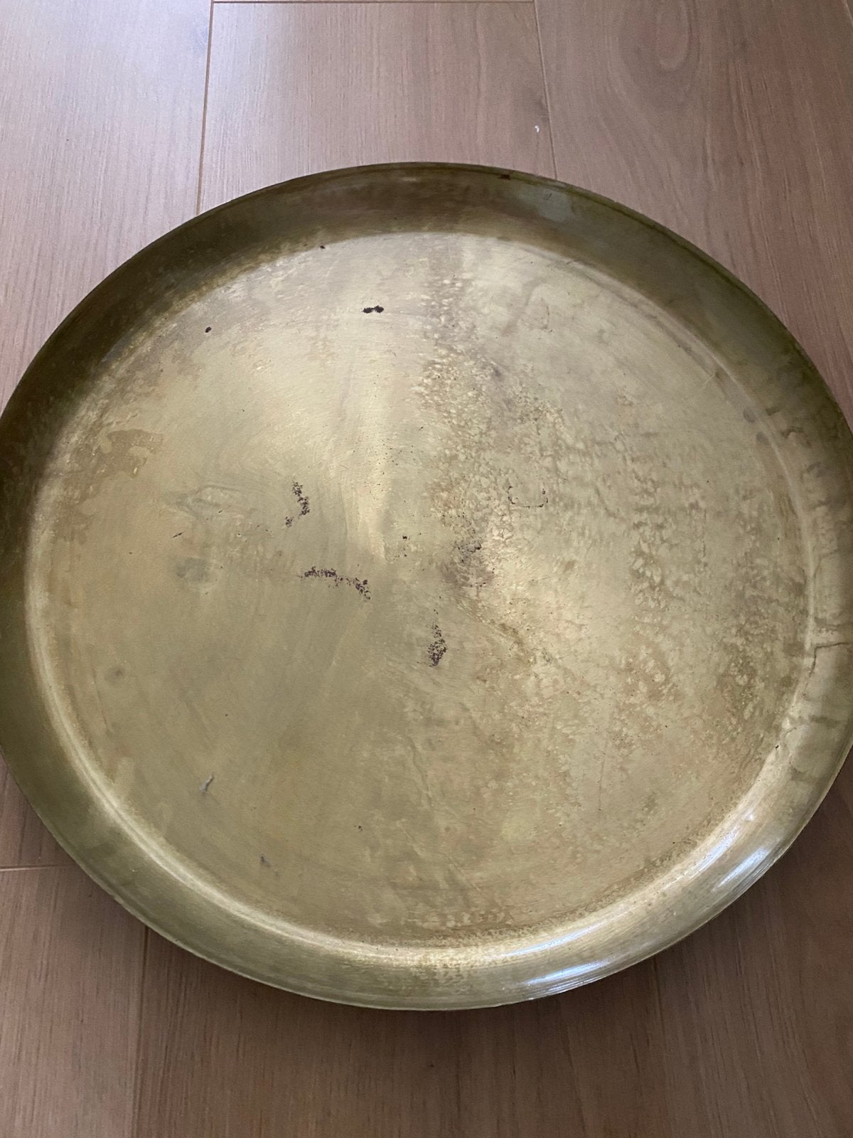Dienblad goud metaal rond onderbord Luca M oud goud, Rond, Ophalen of Verzenden, Metaal, Afneembaar