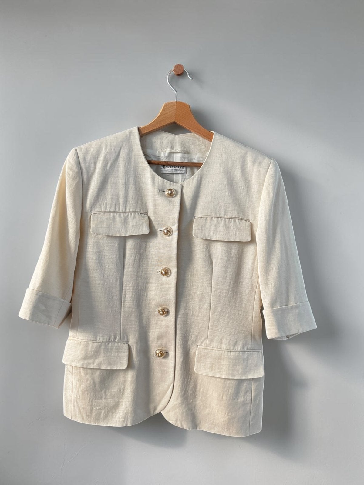 Antoinette Franz Haushofer blazer jasje crème 38 M medium, Maat 38/40 (M), Beige, Ophalen of Verzenden, Zo goed als nieuw