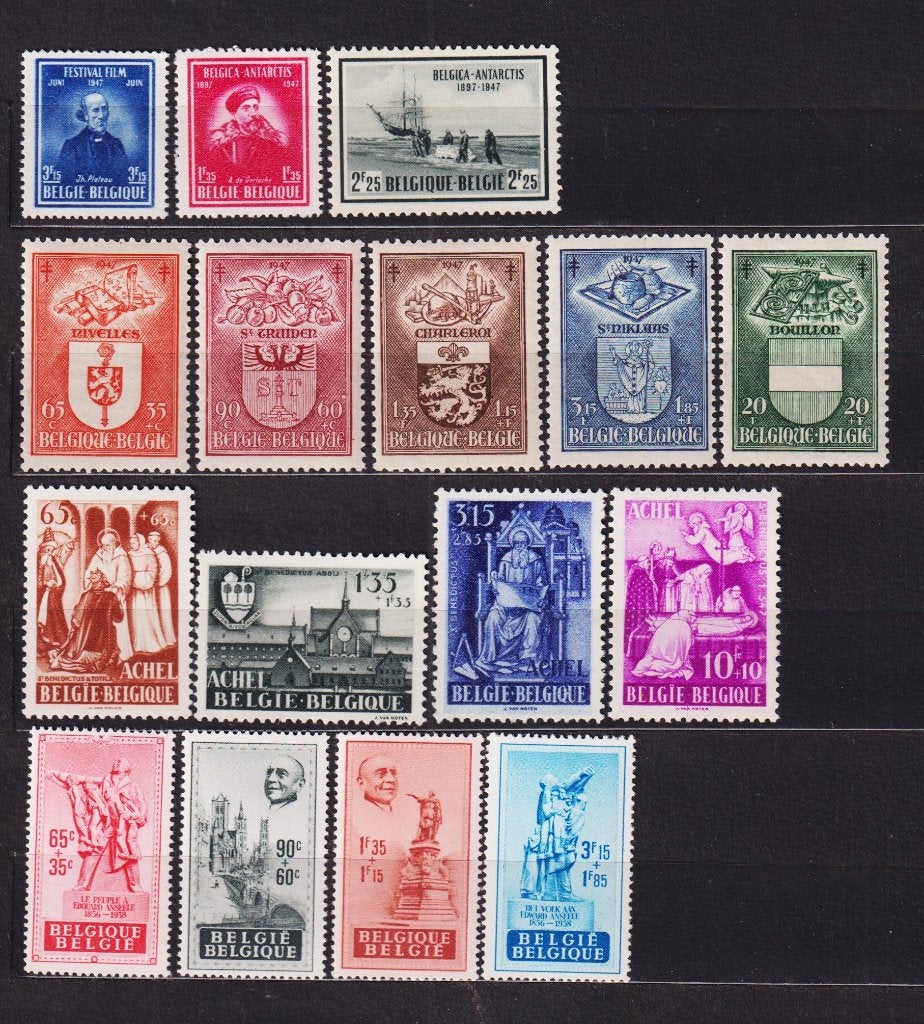 België 1947-1948 4 reeksen **, Ophalen, Postfris, Postfris