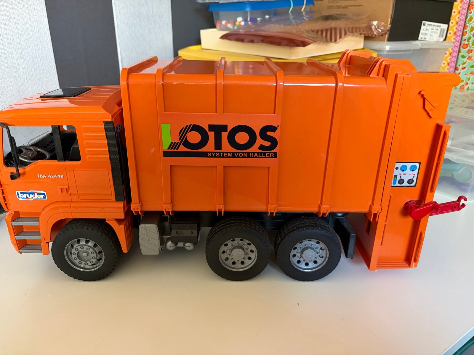Bruder MAN vuilniswagen - Lotos System von Haller, Ophalen of Verzenden, Gebruikt