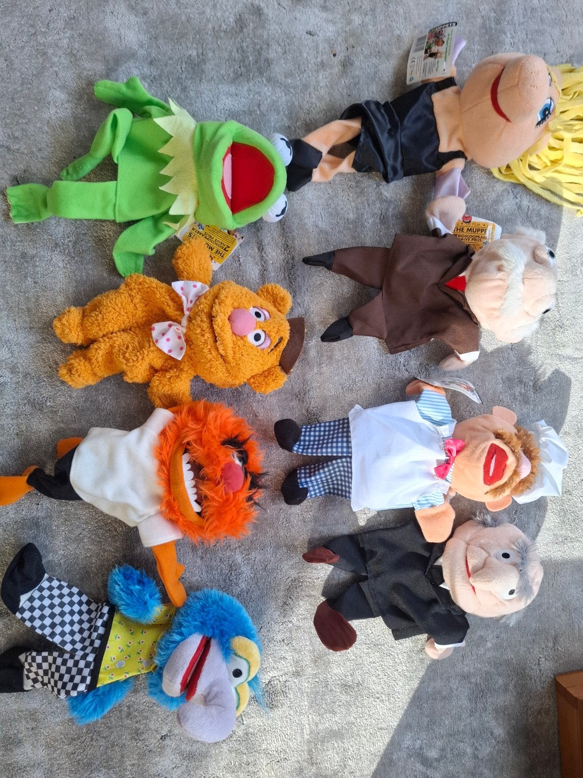 Muppet Show handpoppen: Kermit, Miss Piggy, Fozzie en meer, Ophalen of Verzenden, Zo goed als nieuw, Overige typen