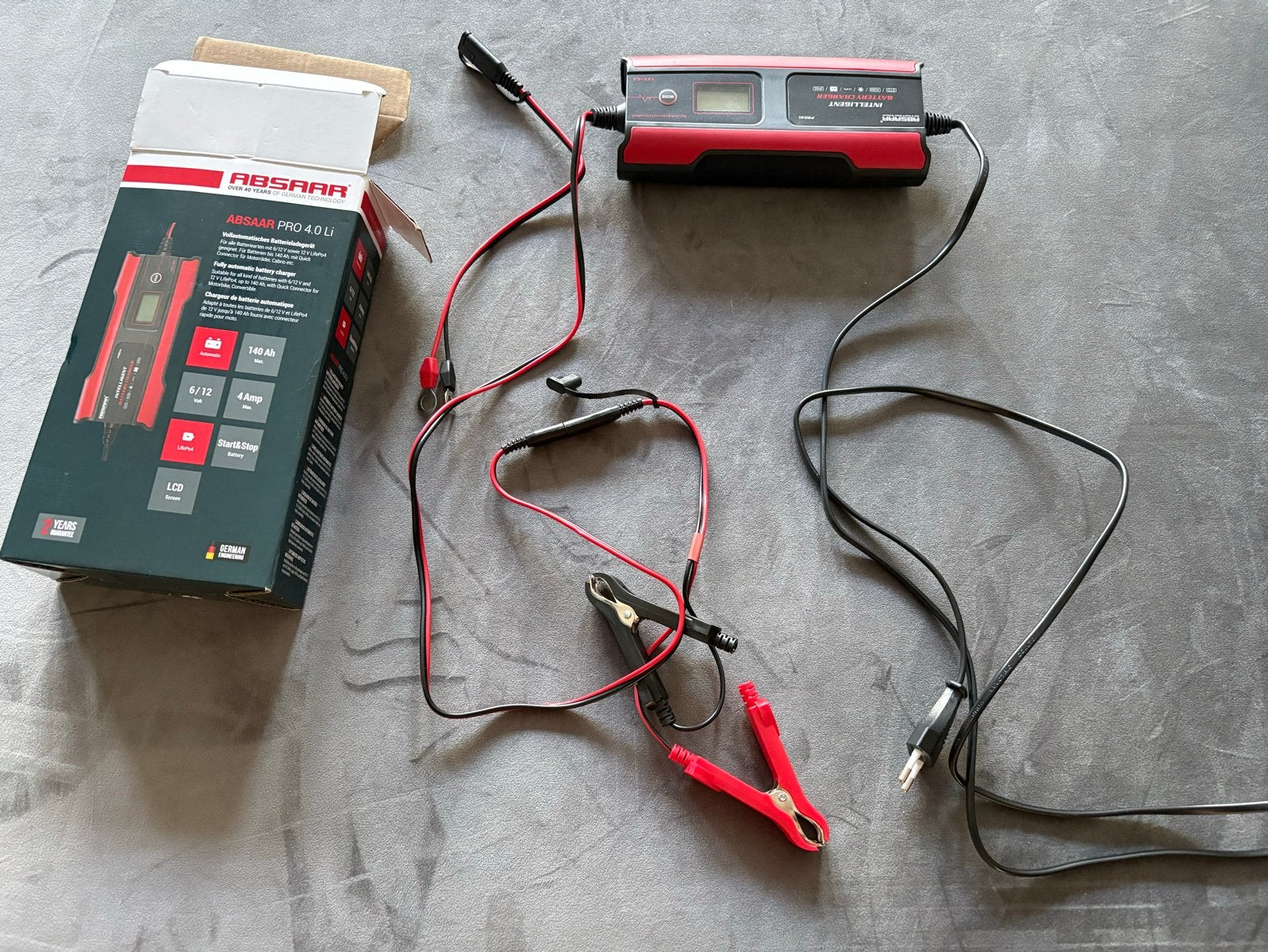 ABSAAR PRO 4.0 Li Acculader 6V/12V 4A, Ophalen of Verzenden, Gebruikt, Universele onderdelen