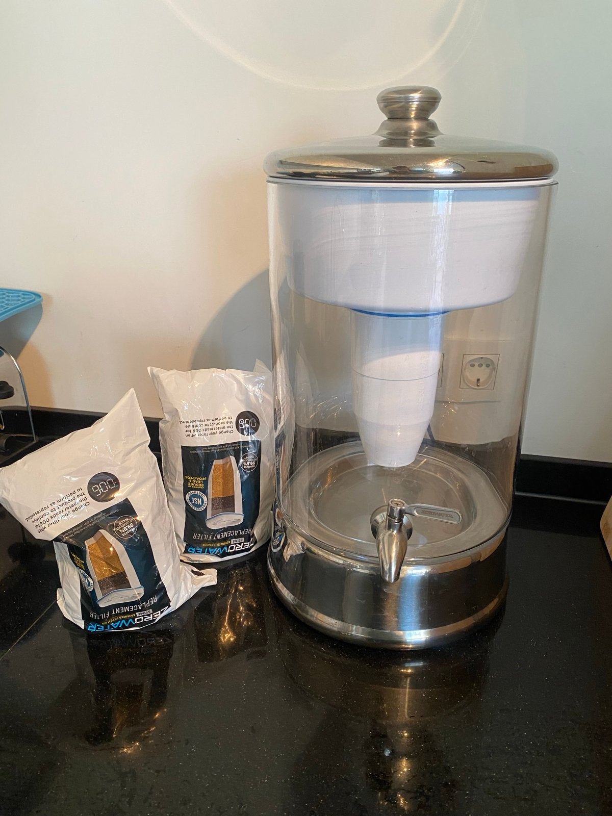 Zerowater waterfilter 9L met 2 extra filters, Ophalen, Gebruikt, Glas