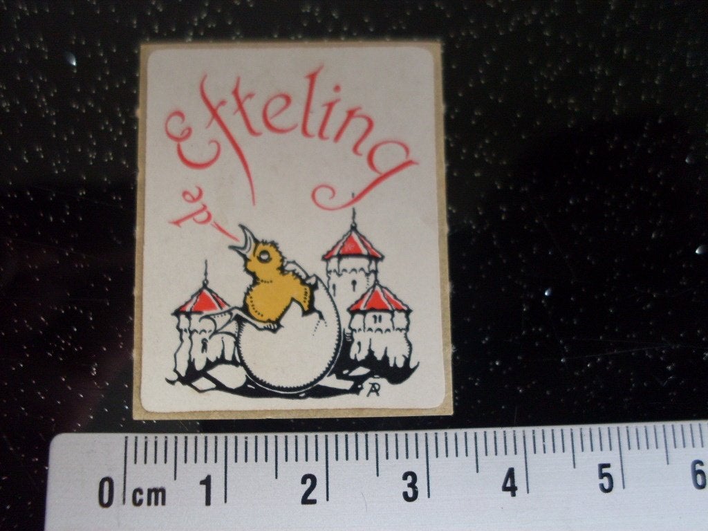 sticker de efteling logo kuiken uit ei, Verzamelen, Stickers, Verzenden, Zo goed als nieuw, Bedrijf of Vereniging