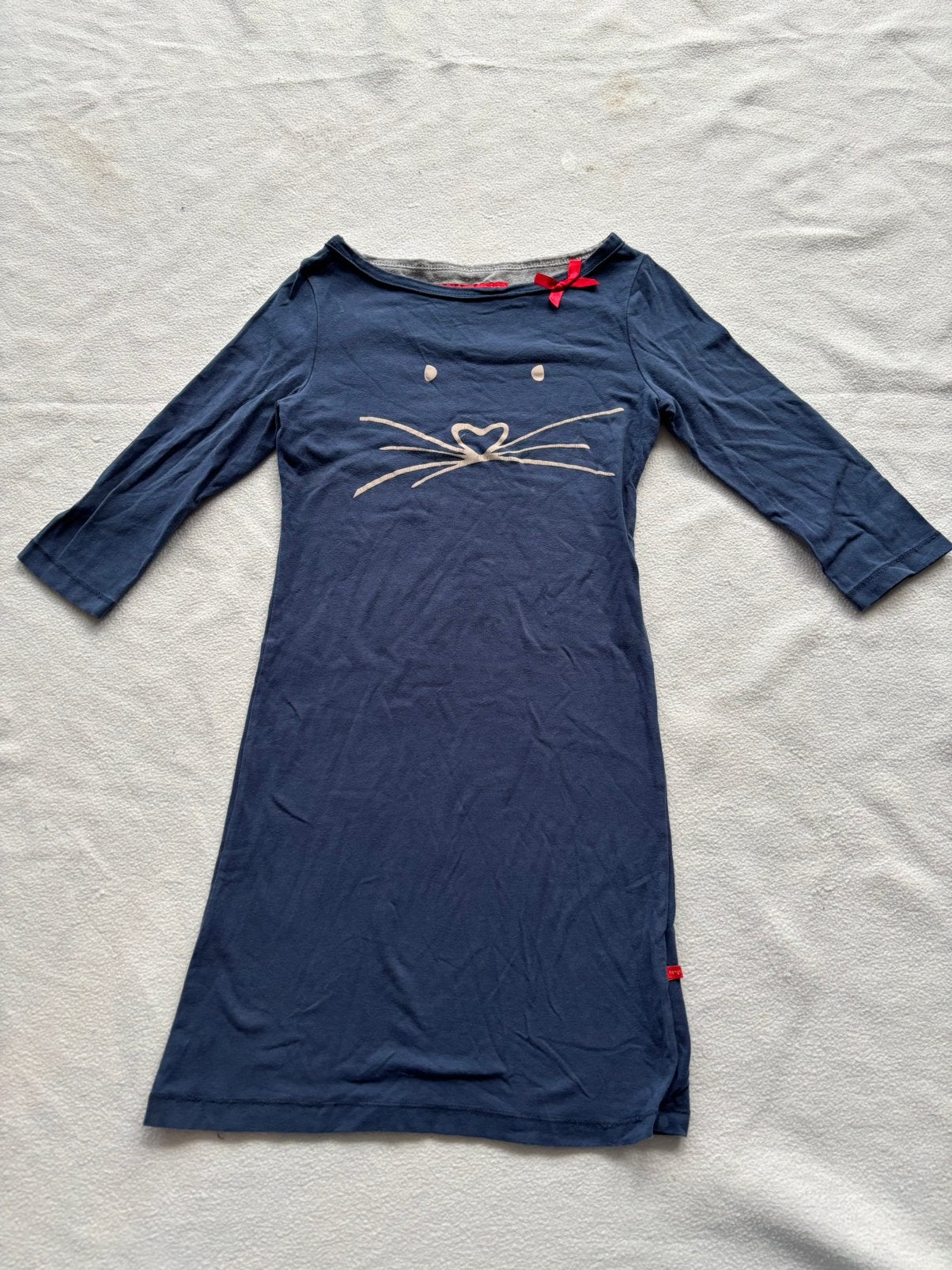 Bengh Per Principesse jurkje blauw kattengezicht strikje, Kinderen en Baby's, Ophalen of Verzenden, Gebruikt, Meisje, Jurk of Rok