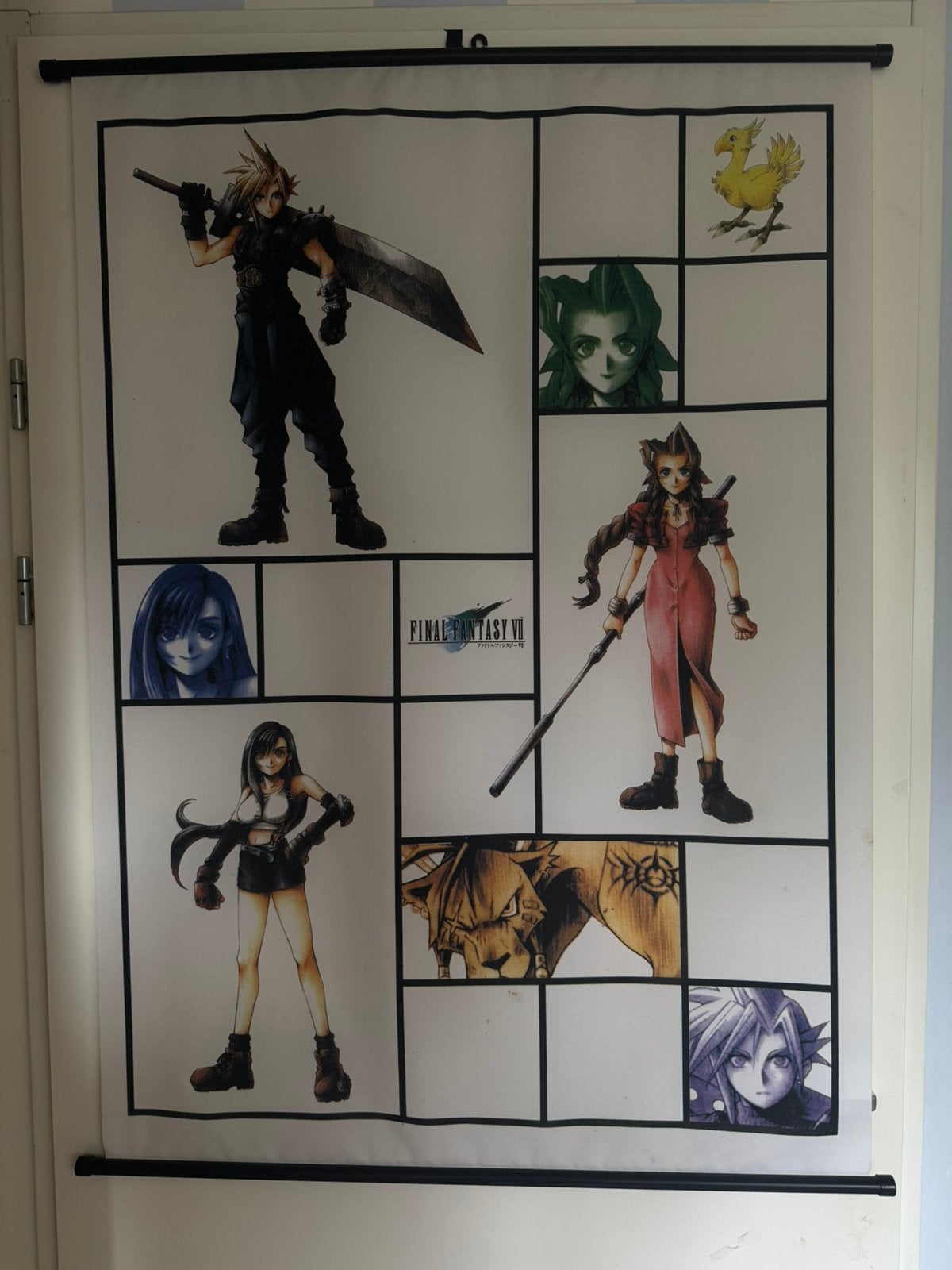 Originele Final Fantasy VII Wall Scroll – PS1, Ophalen, Deurposter of groter, Canvas of Doek, Overige onderwerpen