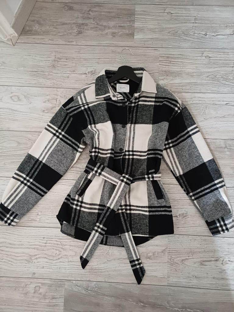 Bien Blue zwart wit geblokt jasje/ vestje maat XS, Kleding | Dames, Truien en Vesten, Bien Blue, Zwart, Ophalen of Verzenden, Maat 34 (XS) of kleiner