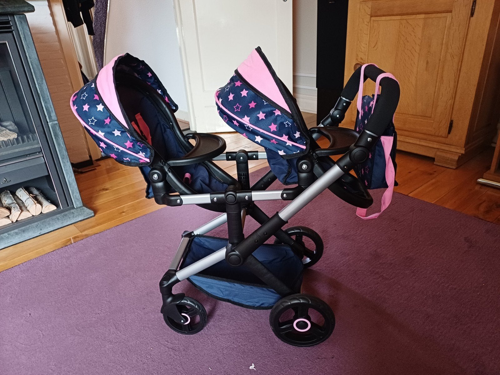 Bayer designTweeling Poppenwagen - Zo goed als nieuw, Ophalen, Nieuw, Babypop