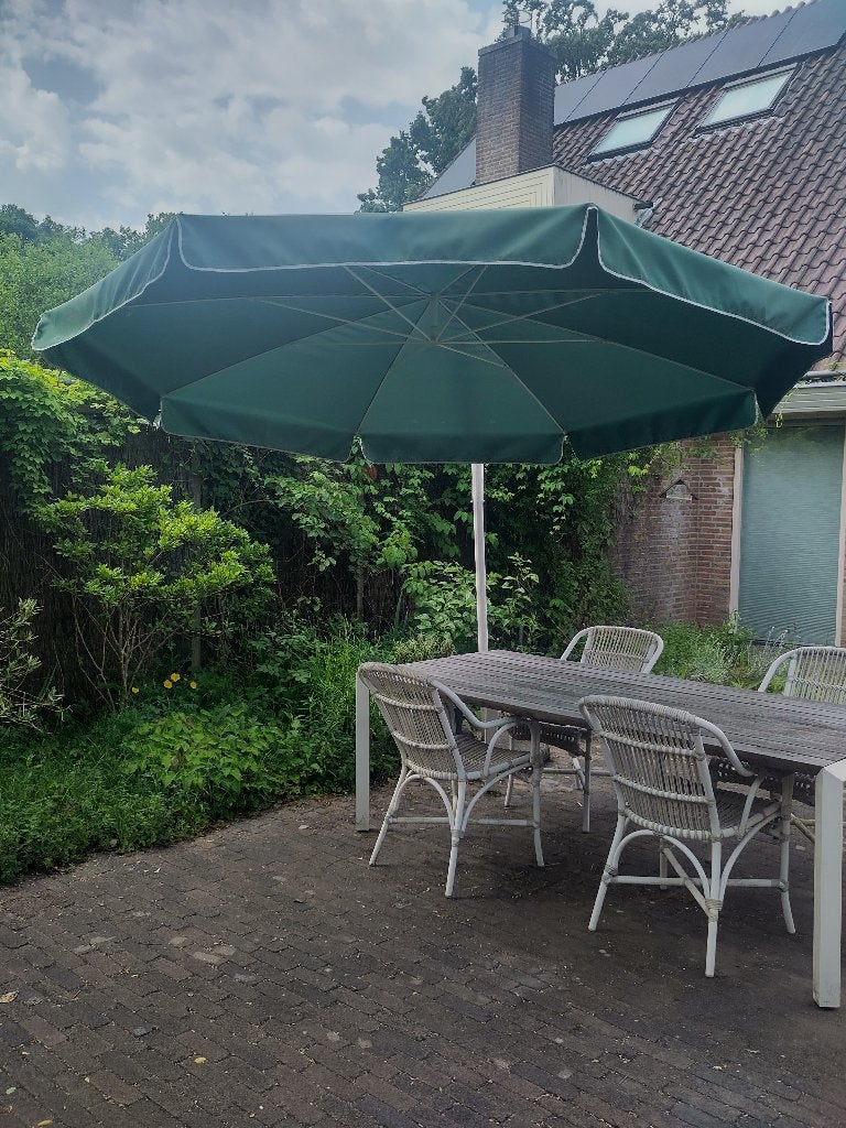 Parasol diameter 3 meter, Ophalen, Gebruikt, Kantelbaar, Zweefparasol
