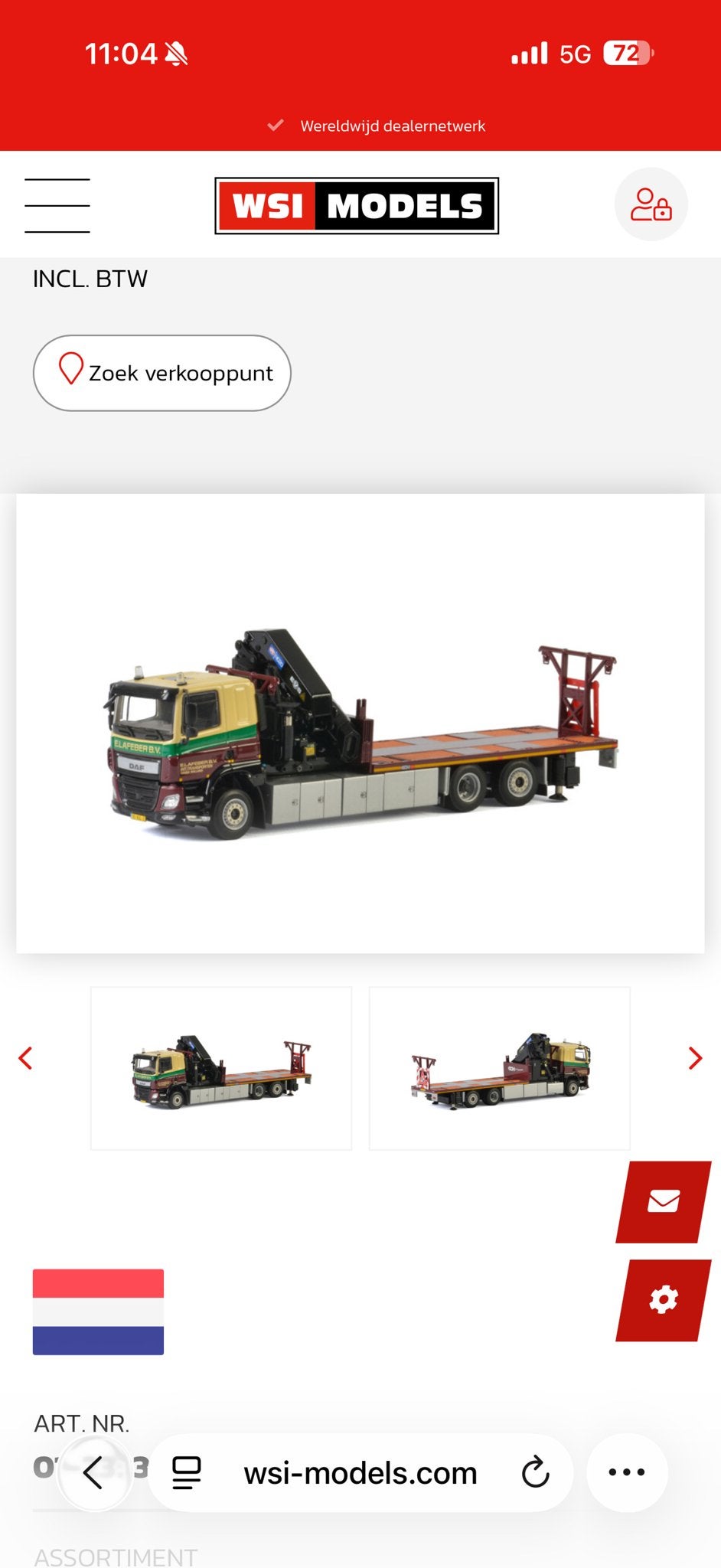 GEZOCHT: WSI Miniatuur E. LAFEBER Daf CF, Overige merken, Gebruikt, 1:50 of kleiner, Ophalen of Verzenden
