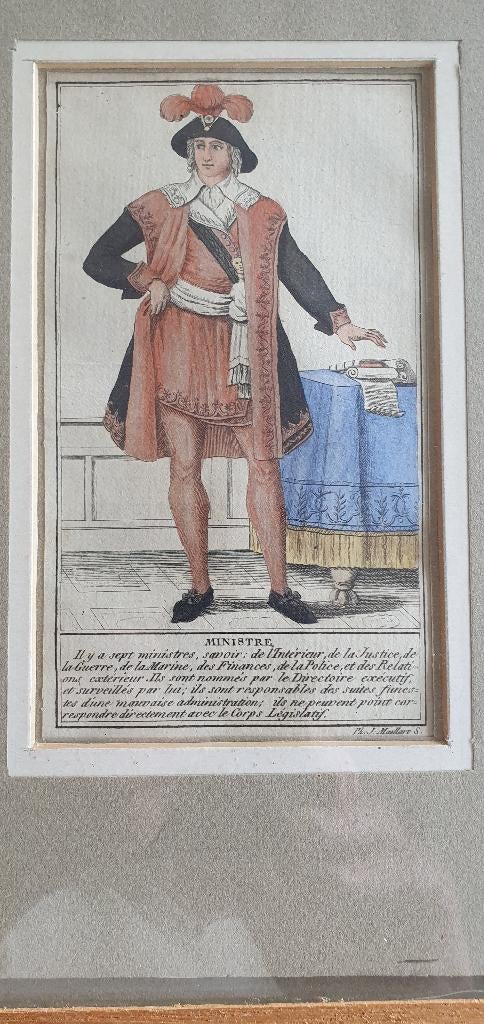 Kopergravures, Antiek en Kunst, Ingelijst, 17 cm, Mode, Ophalen of Verzenden