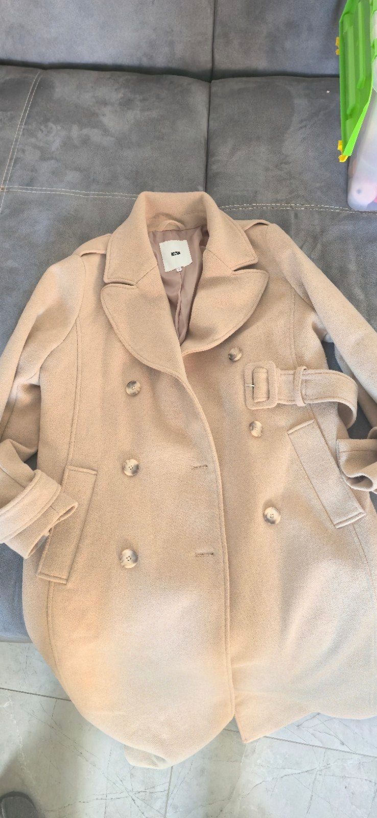 WE beige wollen jas maat 38, Maat 38/40 (M), WE, Beige, Ophalen of Verzenden