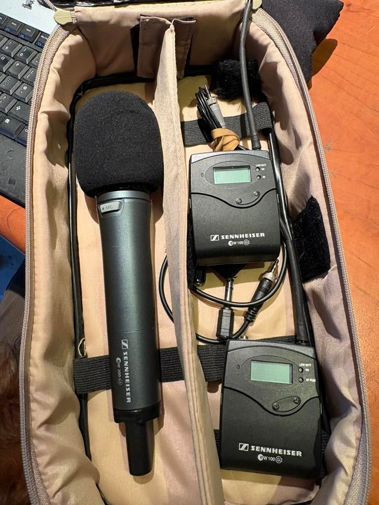 Mooie nette draadloze Sennheiser microfoon zender ontvanger, Ophalen of Verzenden, Zo goed als nieuw, Overige typen