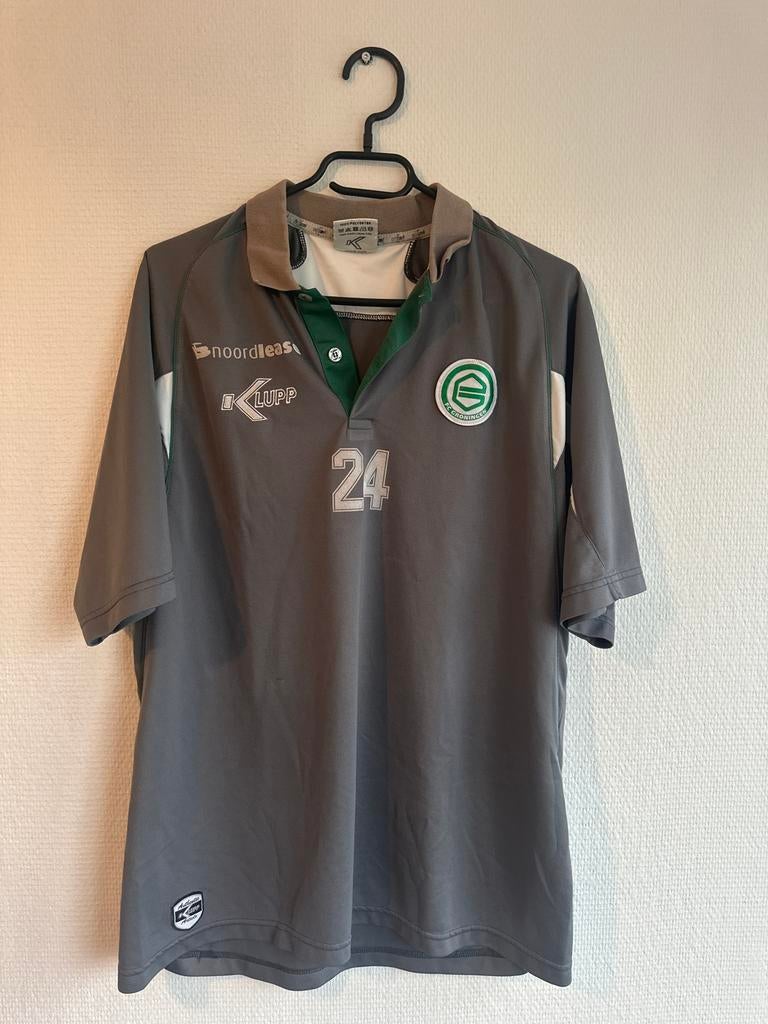 Klupp voetbalshirt FC Groningen maat L, Kleding | Heren, Sportkleding, Gedragen, Voetbal, Maat 52/54 (L), Grijs, Ophalen of Verzenden