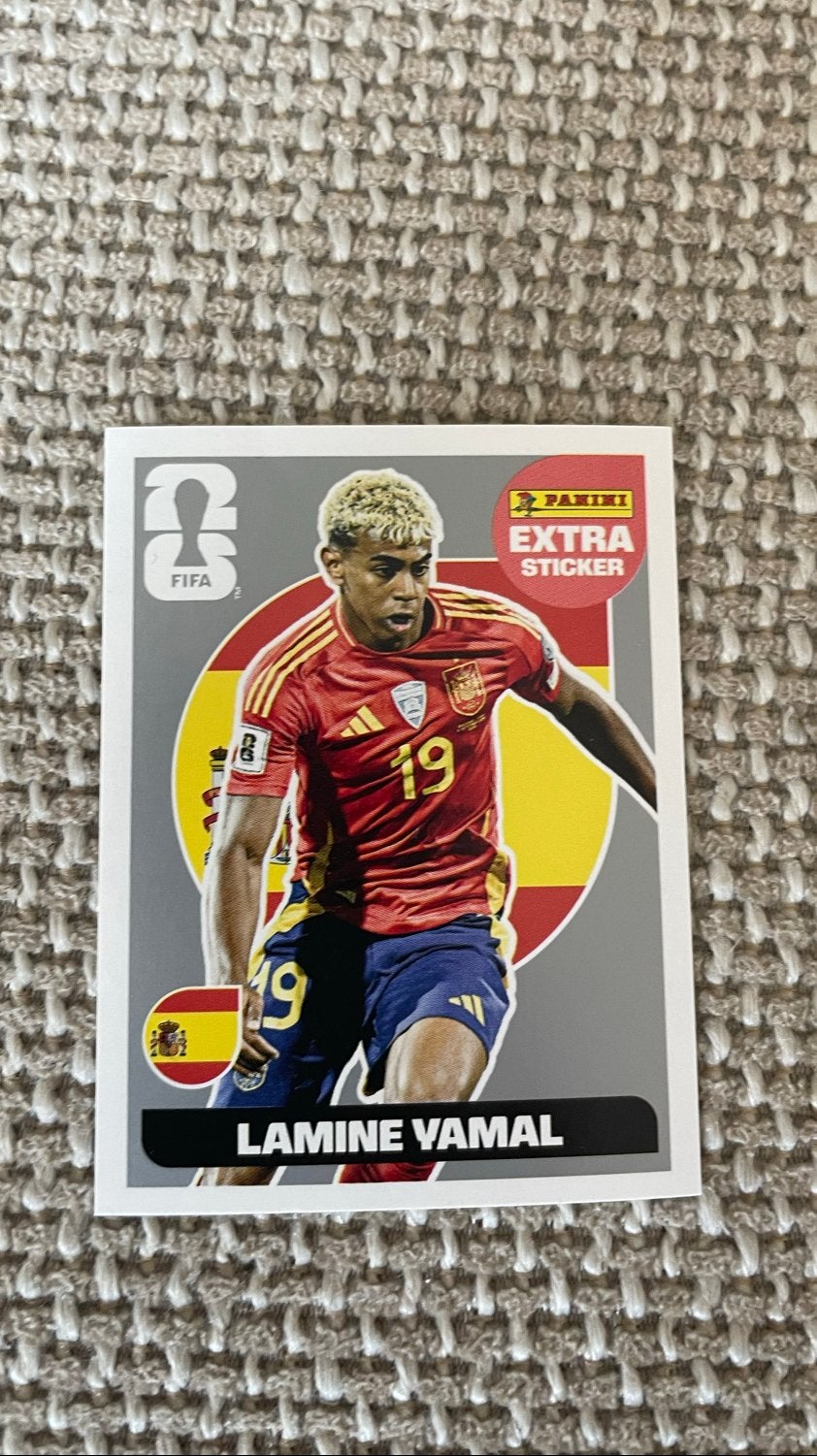 Panini Extra Sticker Lamine Yamal FIFA, Ophalen of Verzenden, Zo goed als nieuw, Sport