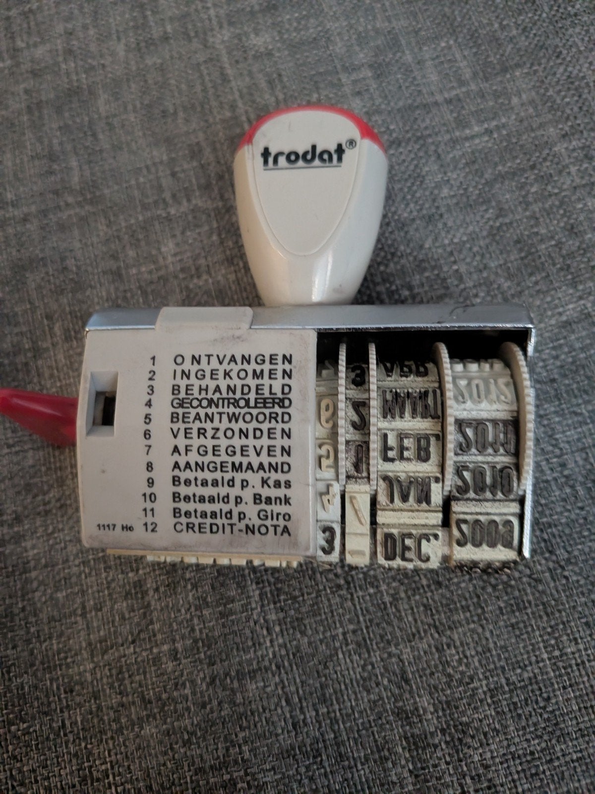 stempel verzameling trodat, Hobby en Vrije tijd, Stempelen, Ophalen of Verzenden, Gebruikt