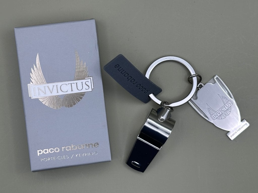 Invictus (Paco Rabanne) sleutelhanger met fluit, Verzenden, Nieuw, Overige typen