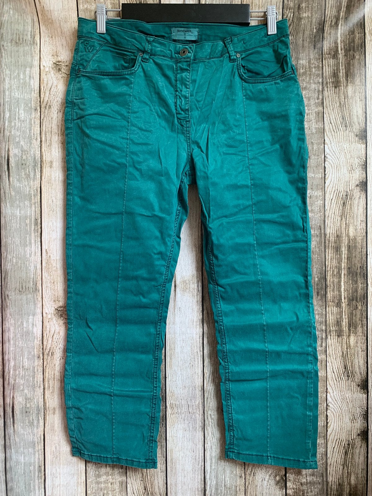 Super gave groene broek van Sandwich (Maat 42) NIEUW!!, Kleding | Dames, Verzenden, Nieuw, Maat 42/44 (L), Groen