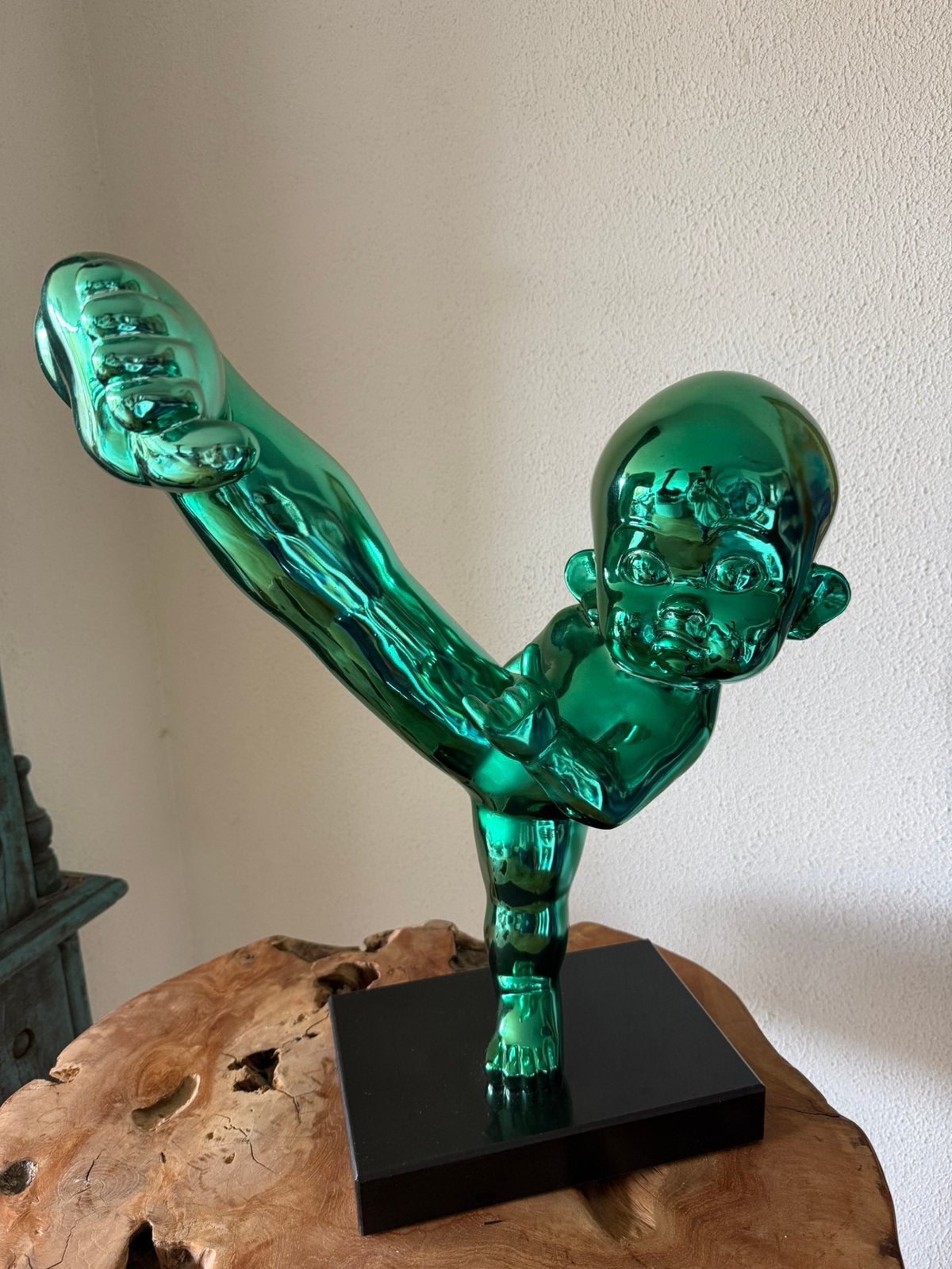 Karate kid beeld kunst, Ophalen