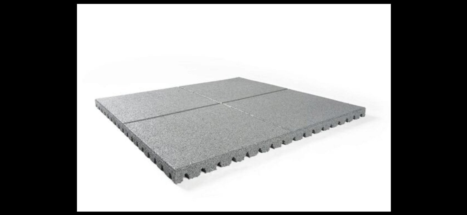 Rubber tegel 1m bij 1m 4,3 cm dik zwart, Ophalen, Zo goed als nieuw, Overige materialen