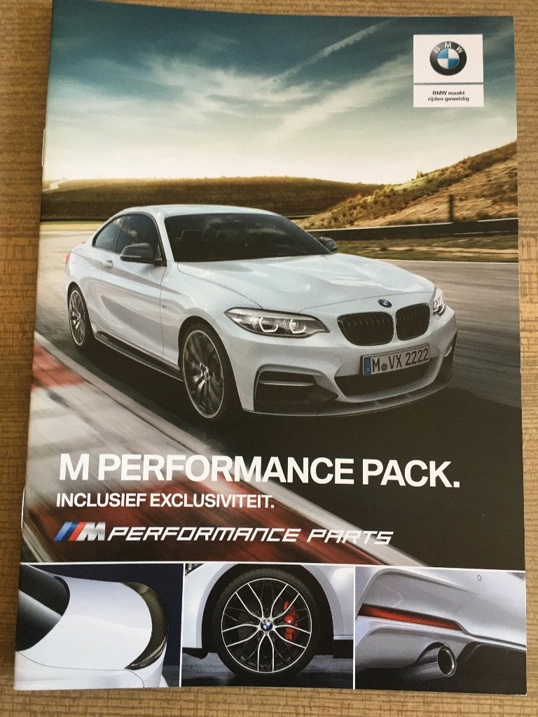 BMW M Performance Pack brochure folder 2017 NL 1 2 3 4 serie, Ophalen of Verzenden, Nieuw, BMW