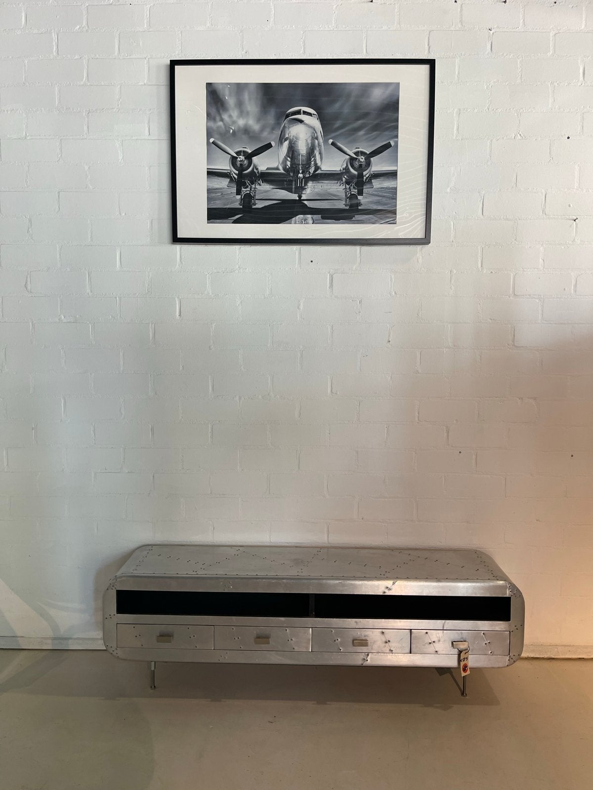 Aviator dressoir Dakota Stijl - Industrieel Aluminium, Ophalen, Gebruikt, Geen, Minder dan 100 cm