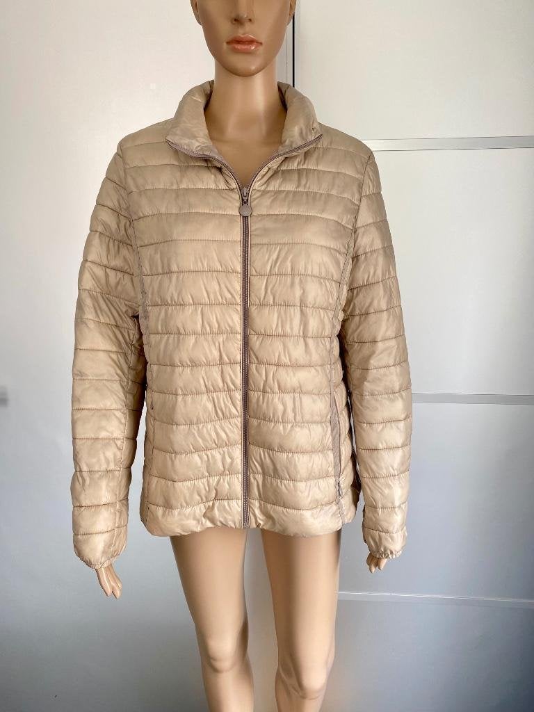 i352 Puffer maat 42=L tussenjas jas gewatteerde jack beige, Ophalen of Verzenden, Zo goed als nieuw, Maat 42/44 (L), Beige