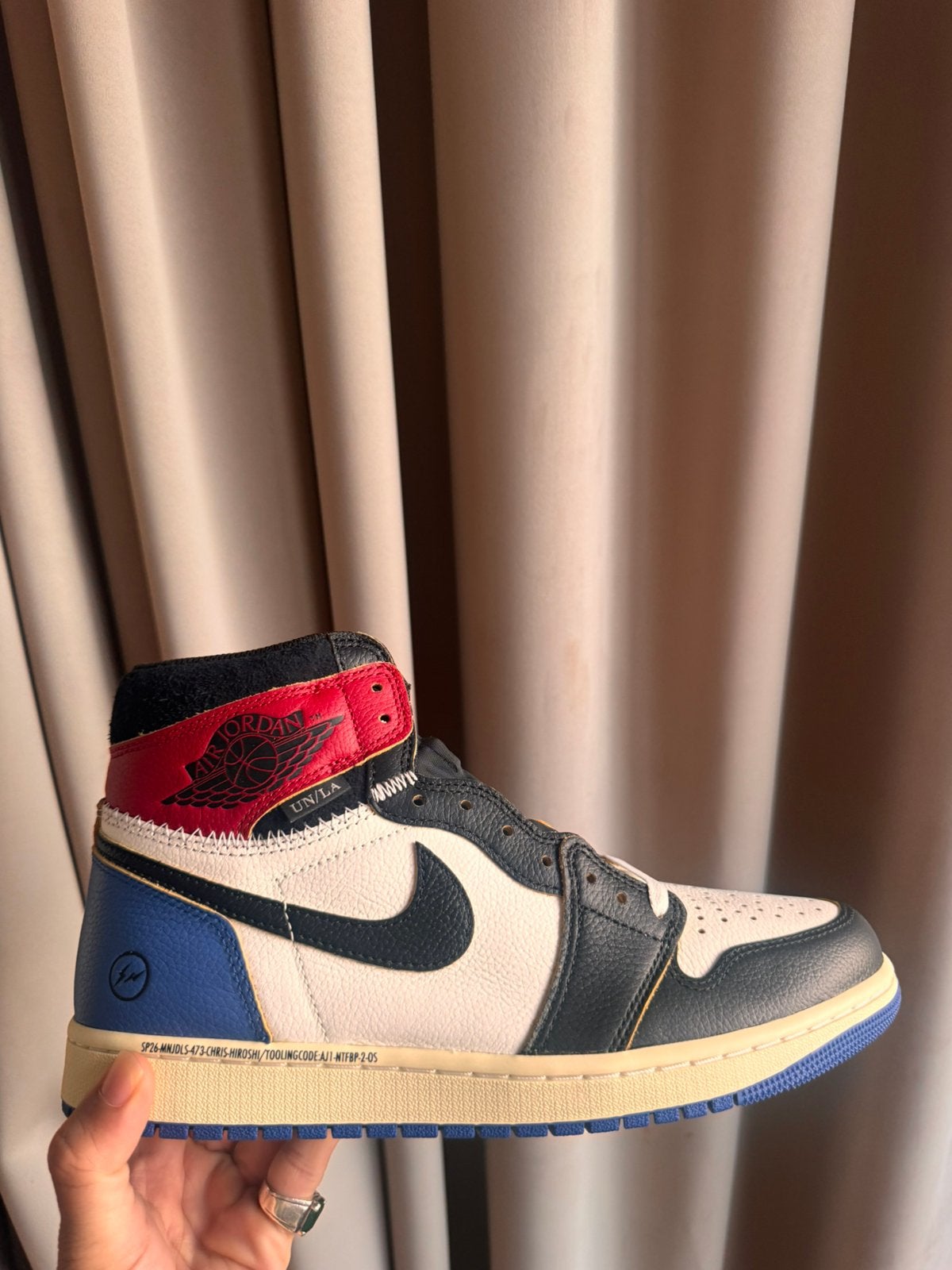 Jordan 1 Retro High OG SP, Ophalen, Blauw, Sportschoenen, Nieuw